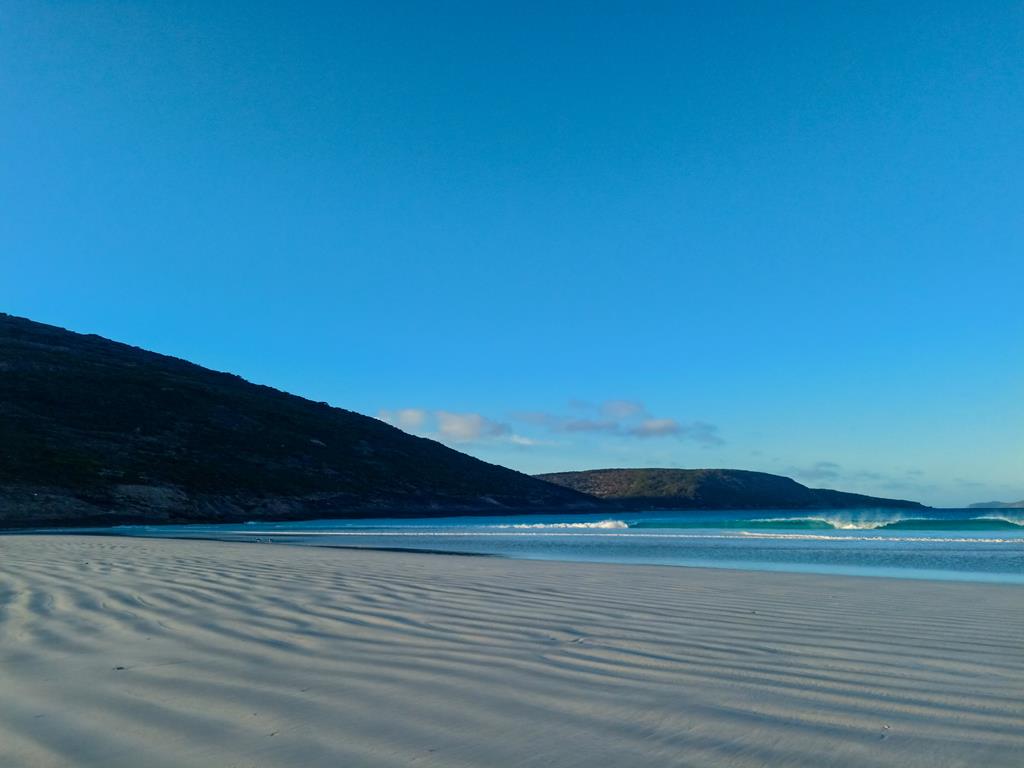 The view of the ocean during the sunrise at Cape Le Grand National Park