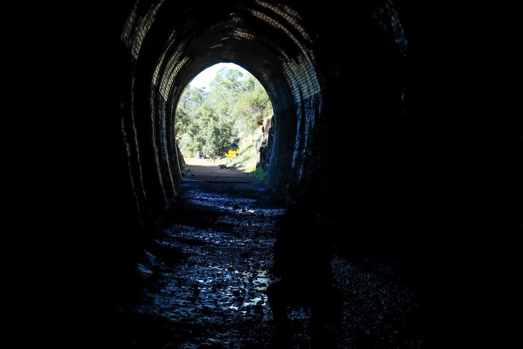 Inside Swan View Tunnel at John Forrest National Park