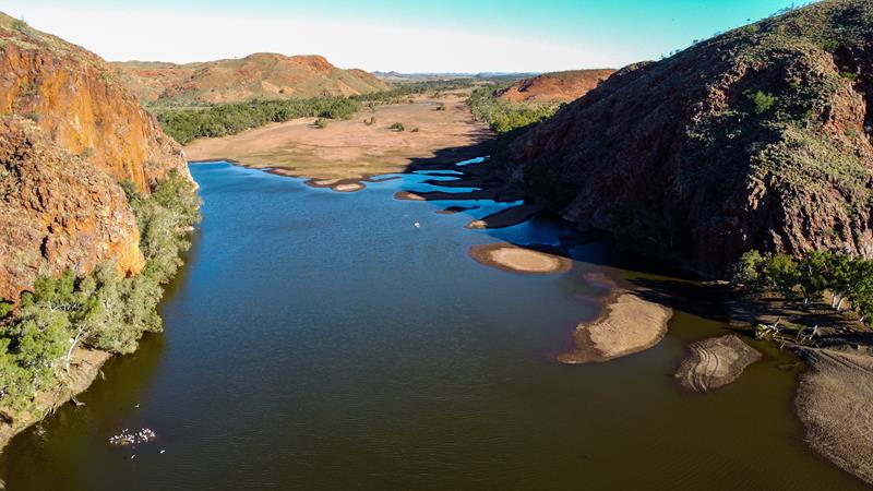 Aerial view of Doolena Gorge near Marble Bar