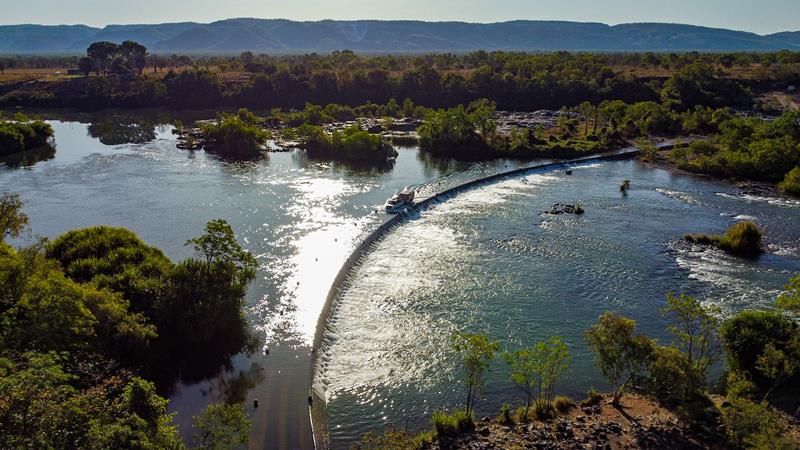 Ivanhoe river crossing aerial view