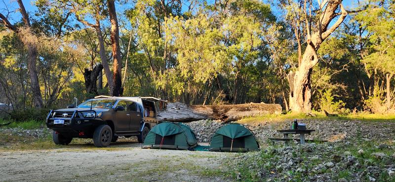 Camping at Martins Tank campground