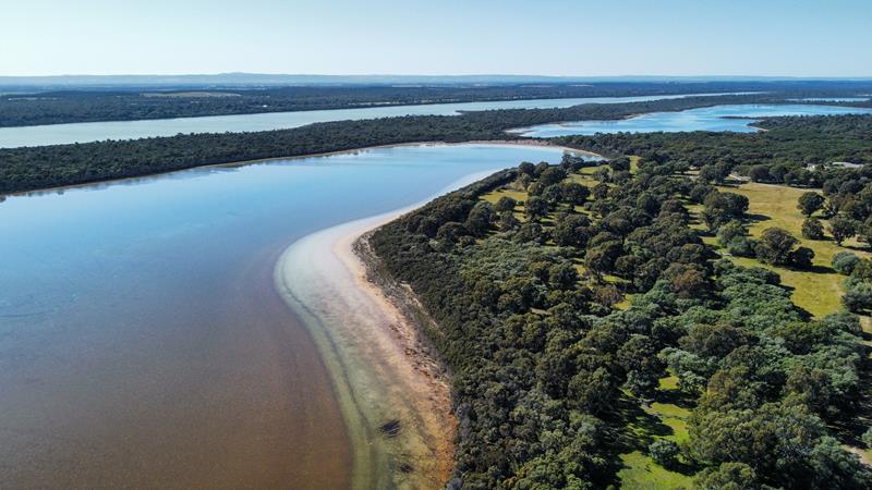 Aerial view of Martin Lake near Martins Tank campground