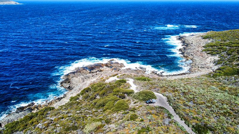 Aerial view of Point Henry in Bremer Bay, the Great Southern