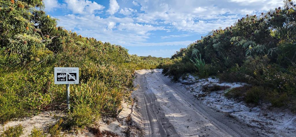 4WD track to Jorndee Creek campground in Cape Arid National Park