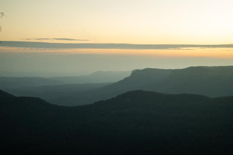 Blue Mountains after sunset