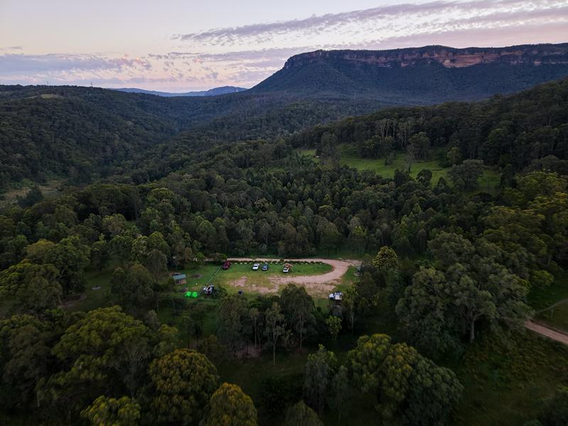 Open grassed area at Dunphys campground