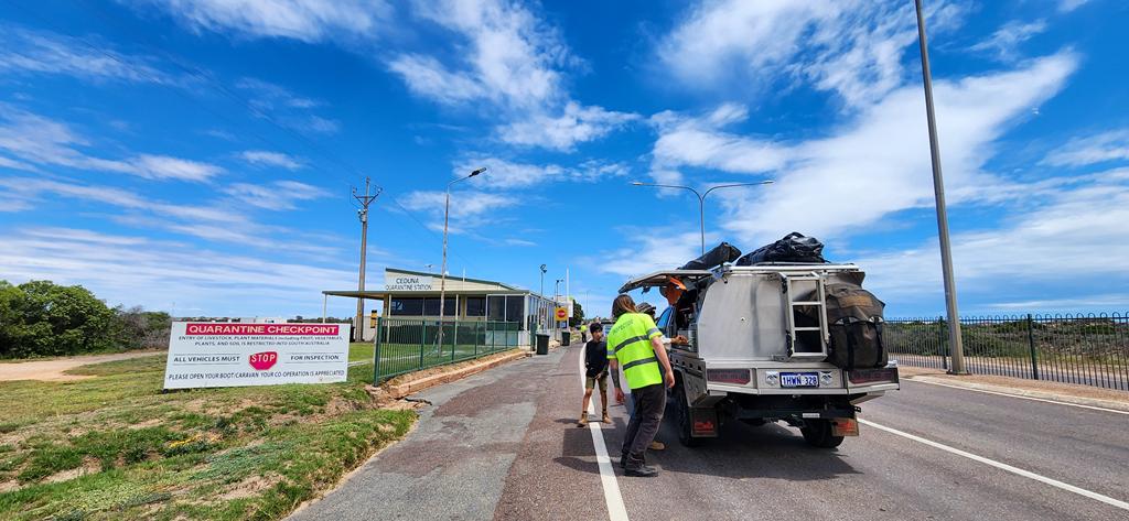 Quarantine point at Ceduna on the Nullarbor