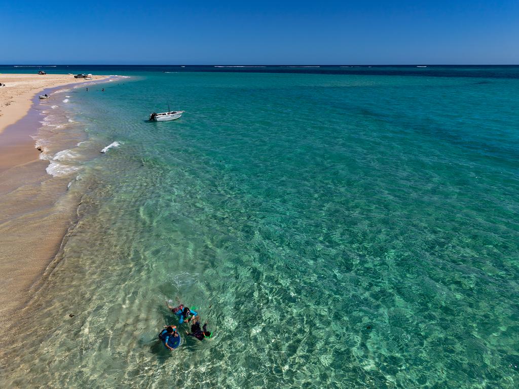 Aerial view of South Lefroy beach at Nyinggulara National Park