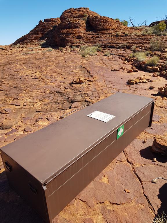 Emergency medical supplies at Kings Canyon