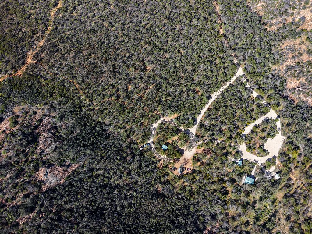 Aerial view of Peak Charles campground