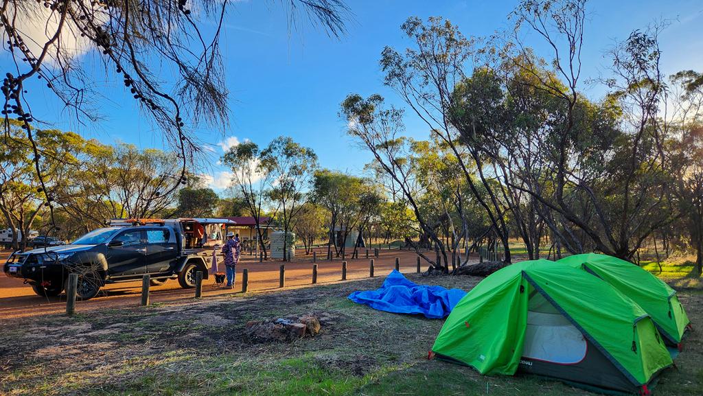 People camping at Gorge Rock